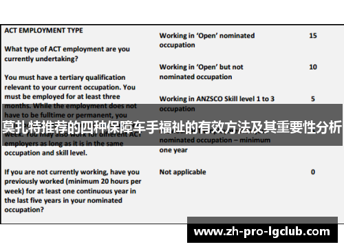 莫扎特推荐的四种保障车手福祉的有效方法及其重要性分析
